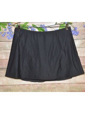 Miraclesuit Black Swim Skirt Bottom Size 8 Slimming Tummy Control